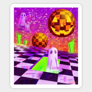 Vaporwave Halloween Magnet